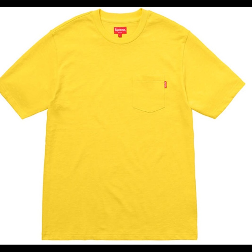 SUPREME SMALL POCKET TEE SS18 *RARE DARK YELLOW*